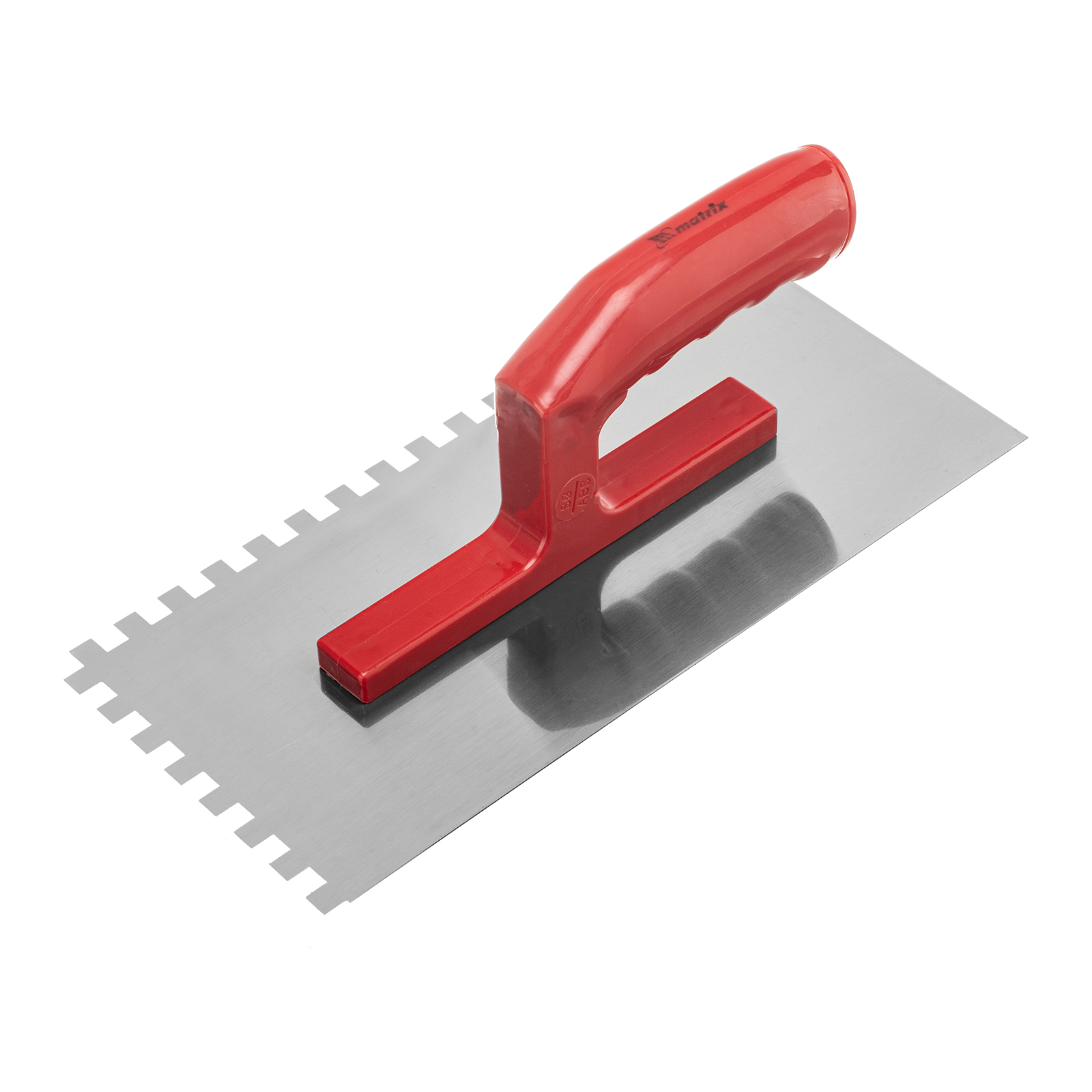 Изображение товара Гладилка MATRIX стальная 280x130 мм зеркальная полировка зуб 8x8 мм