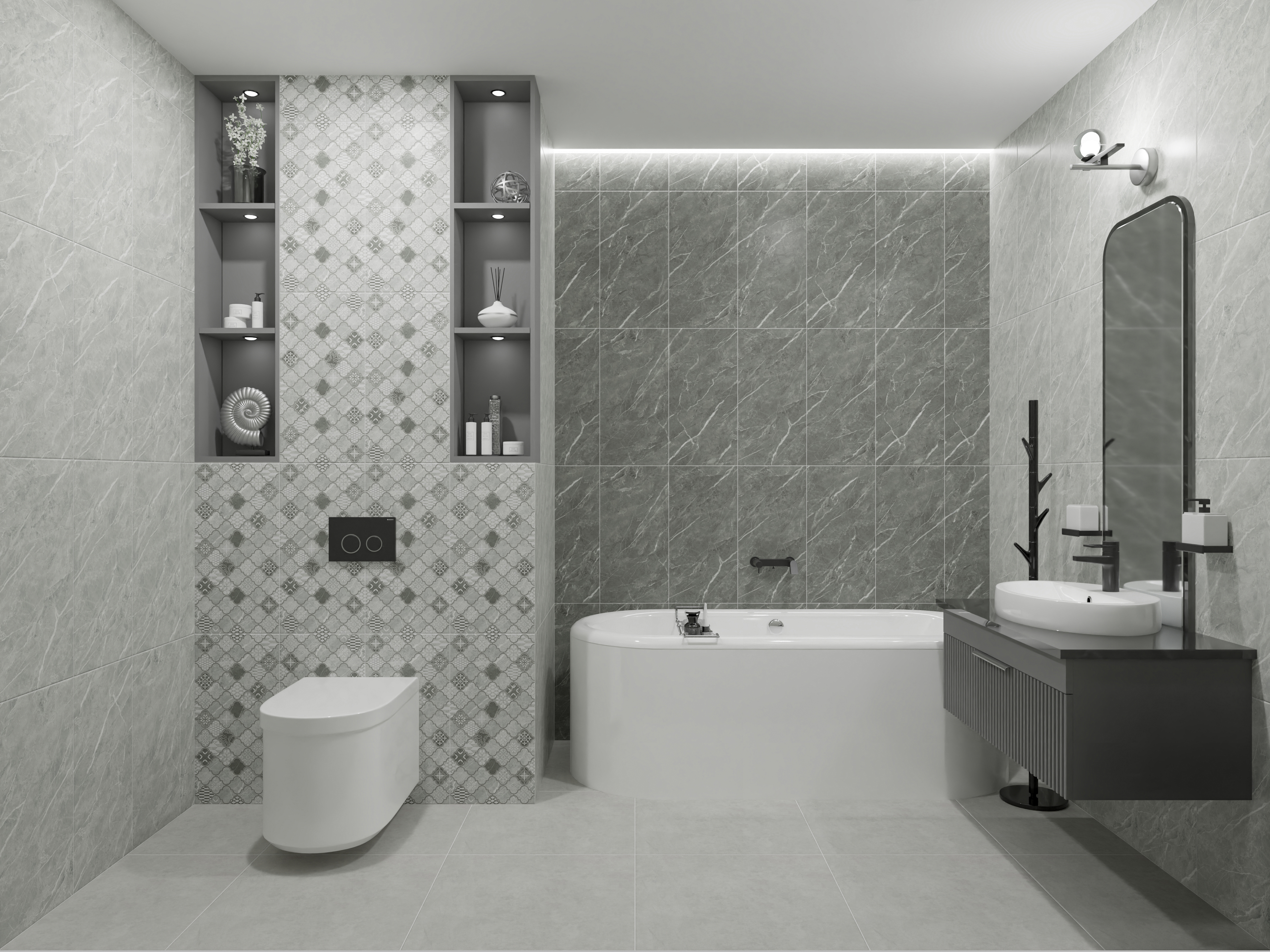 Изображение товара Плитка настенная Azori Breccia Arabesco 31, 5Х63 см 1, 79 м2 - керамическая для внутреннего оформле