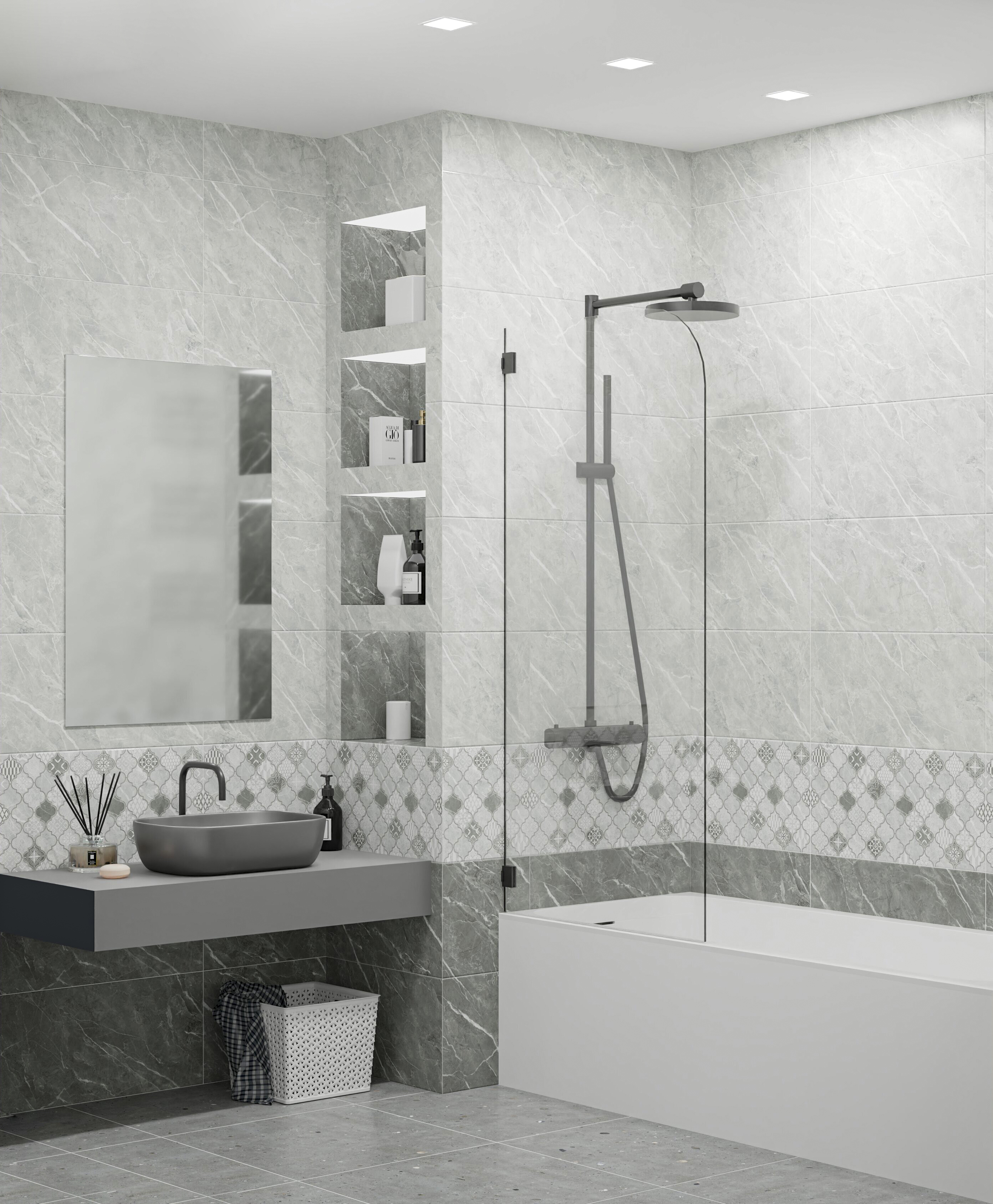 Изображение товара Плитка настенная Azori Breccia св.серый 31,5Х63 см 1,79 м²