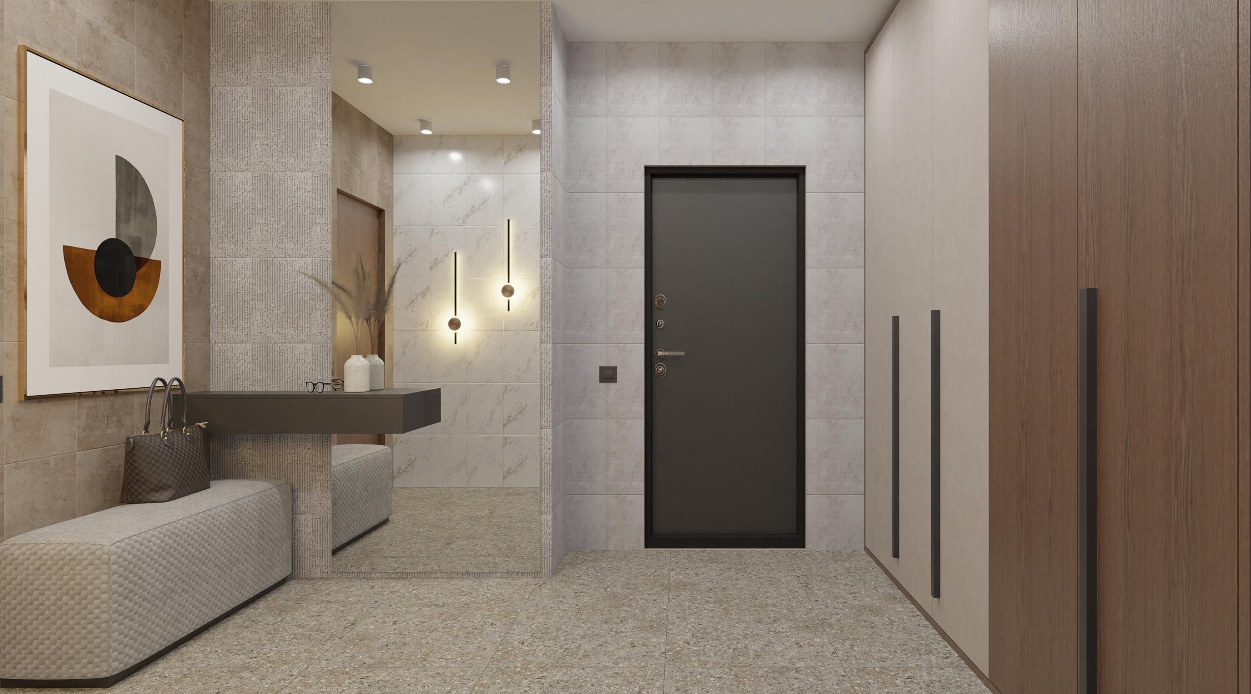 Изображение товара Плитка Настенная Риоса св.серый 28X40 см 1,232 м²