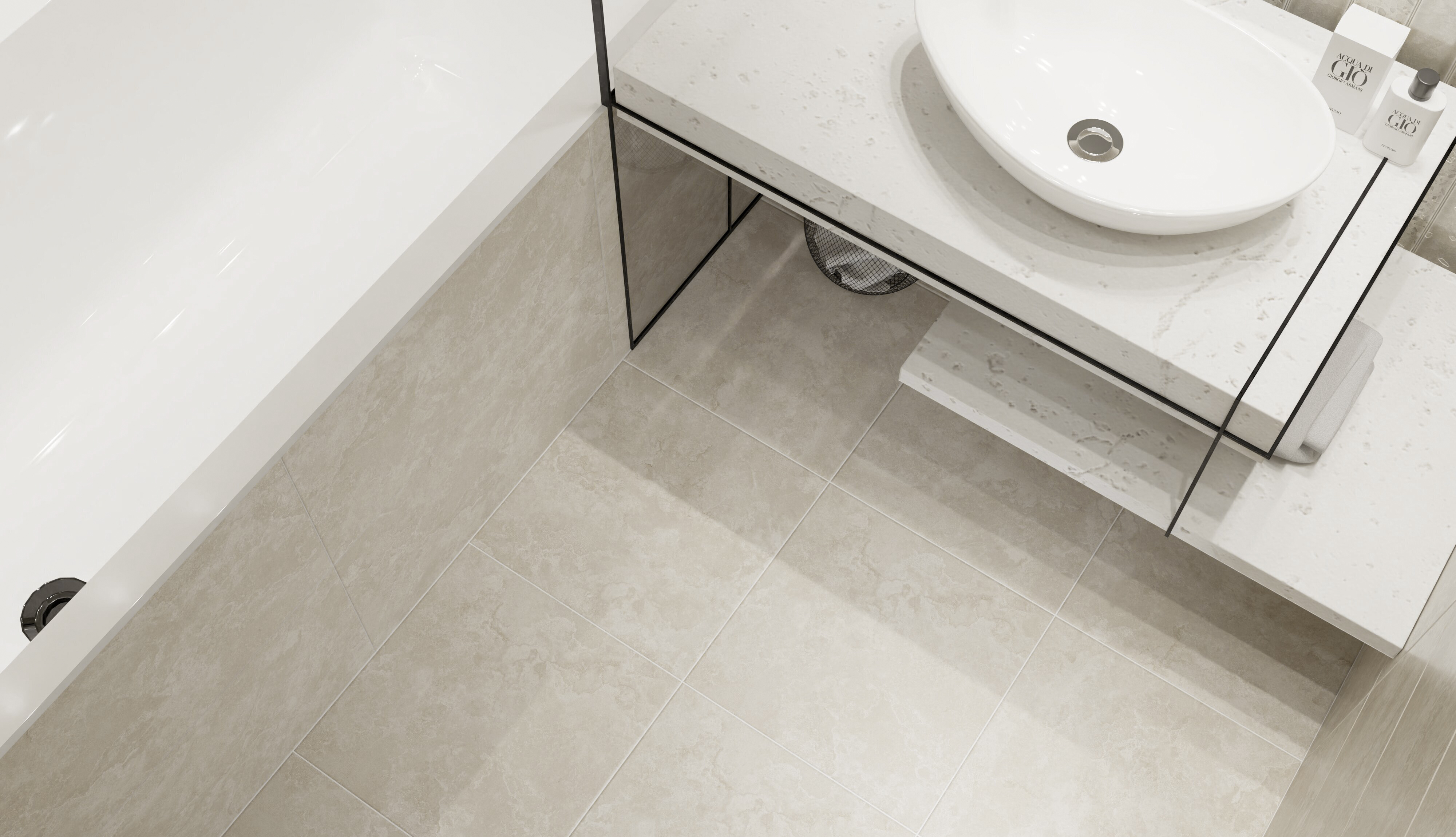 Изображение товара Плитка напольная Azori Amarone бежевый 42X42 см 1,23 м2 современная керамическая плитка для пола