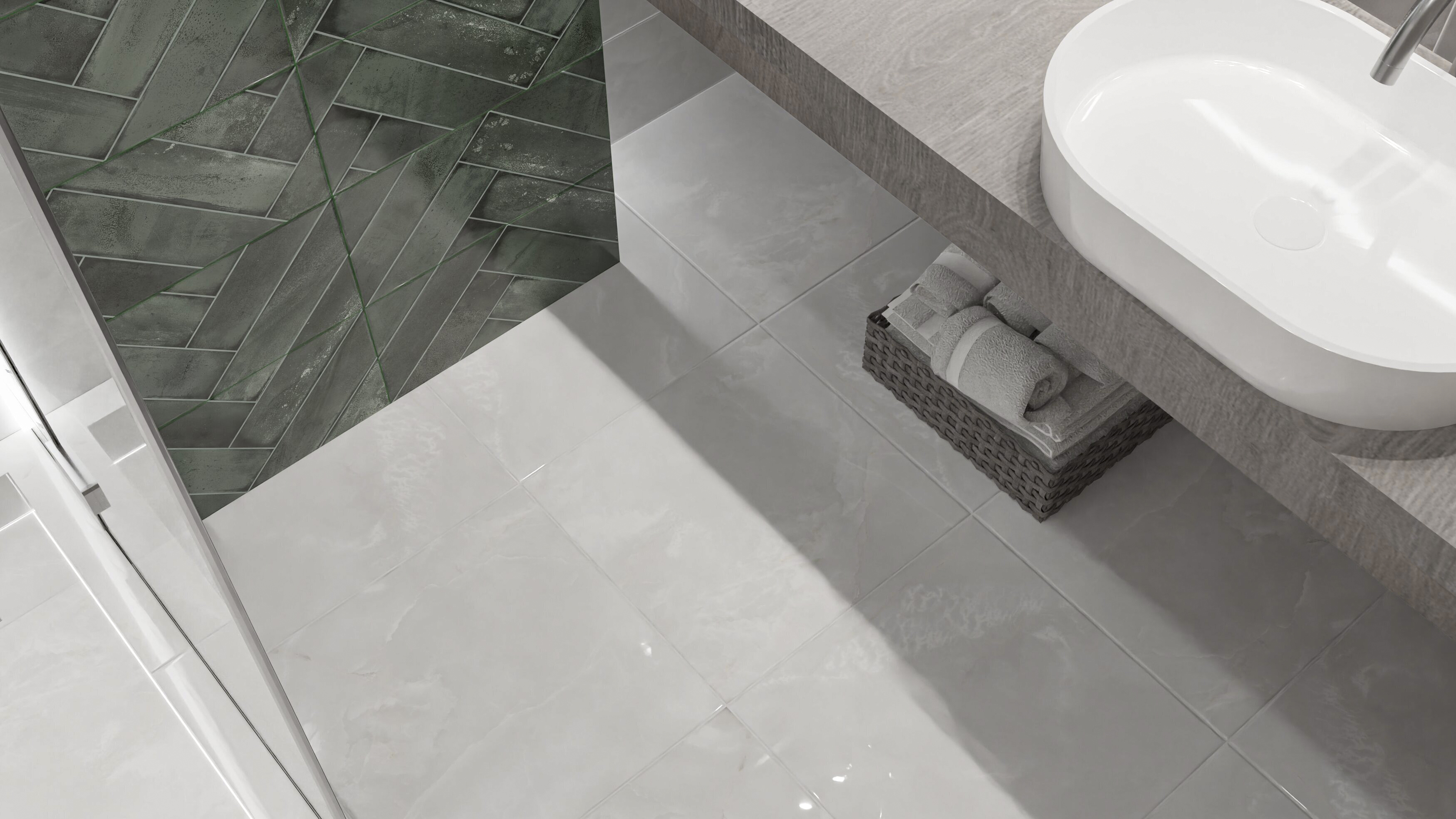 Изображение товара Плитка напольная Azori Lux белый 42Х42 см 1,23 м2 керамическая для интерьера