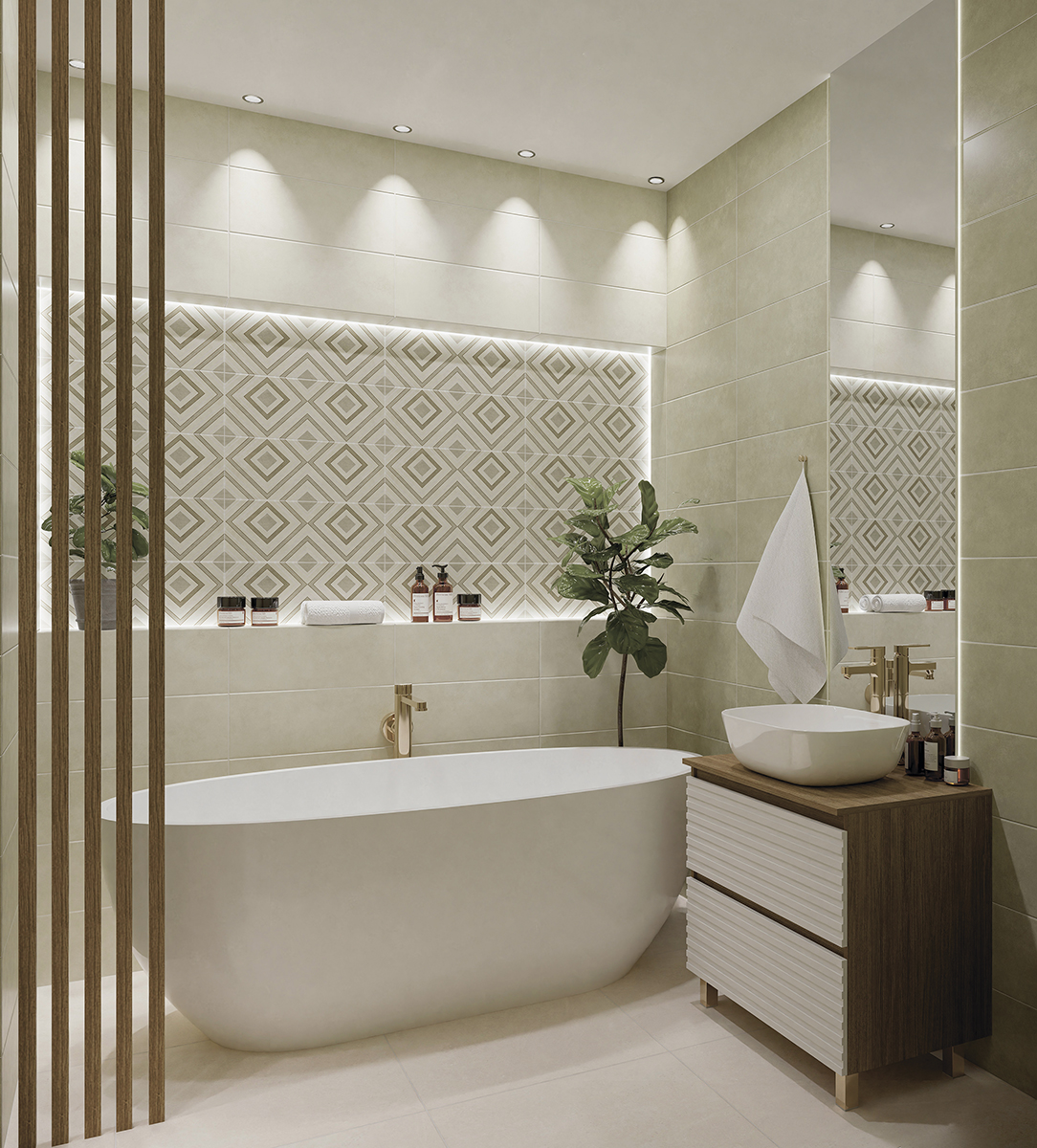 Изображение товара Плитка настенная Azori Castle Marfil бежевый 20,1Х50,5 см 1,62 м²