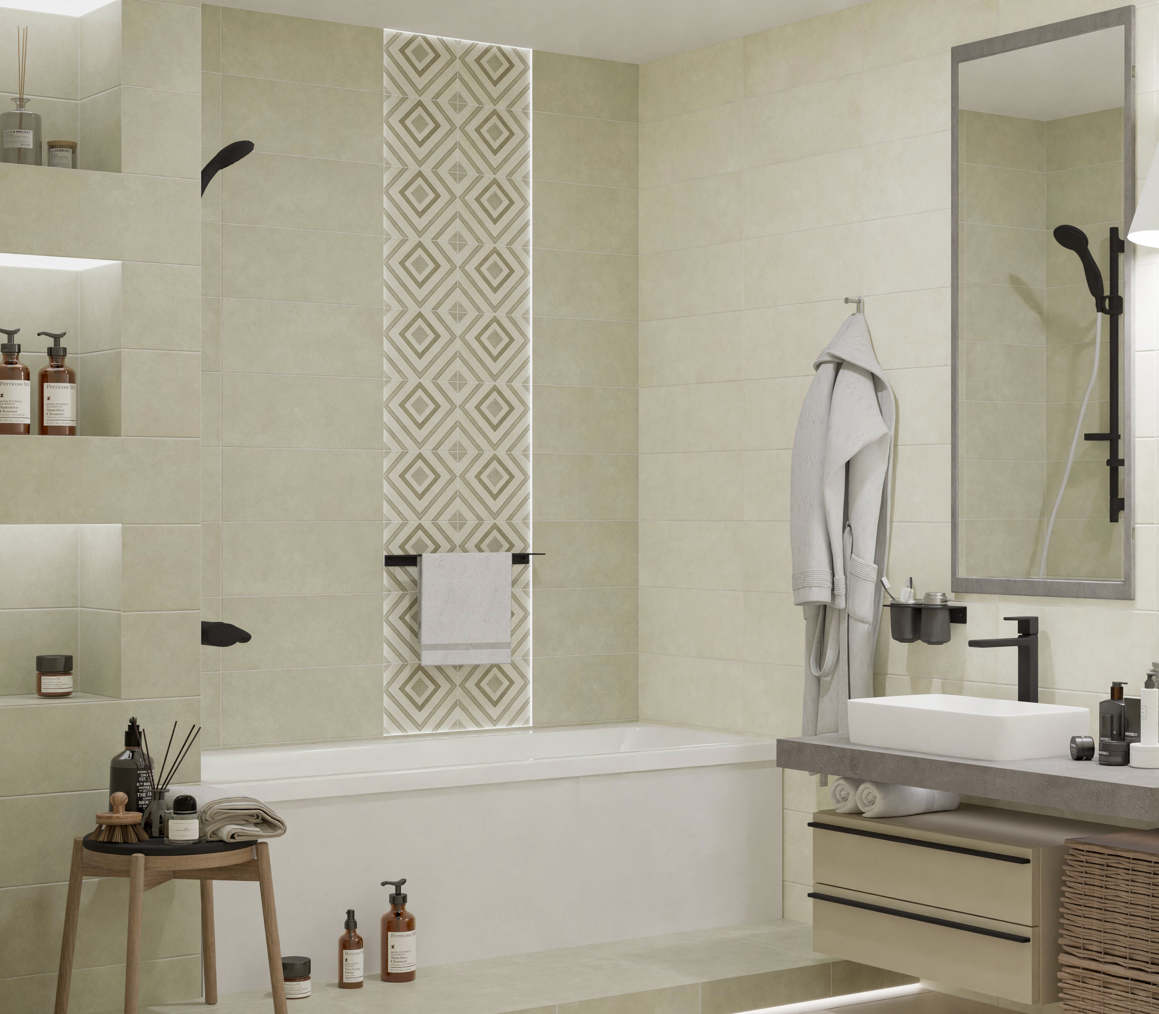 Изображение товара Плитка настенная Azori Castle бежевый 20,1Х50,5 см 1,62 м² керамическая отделка