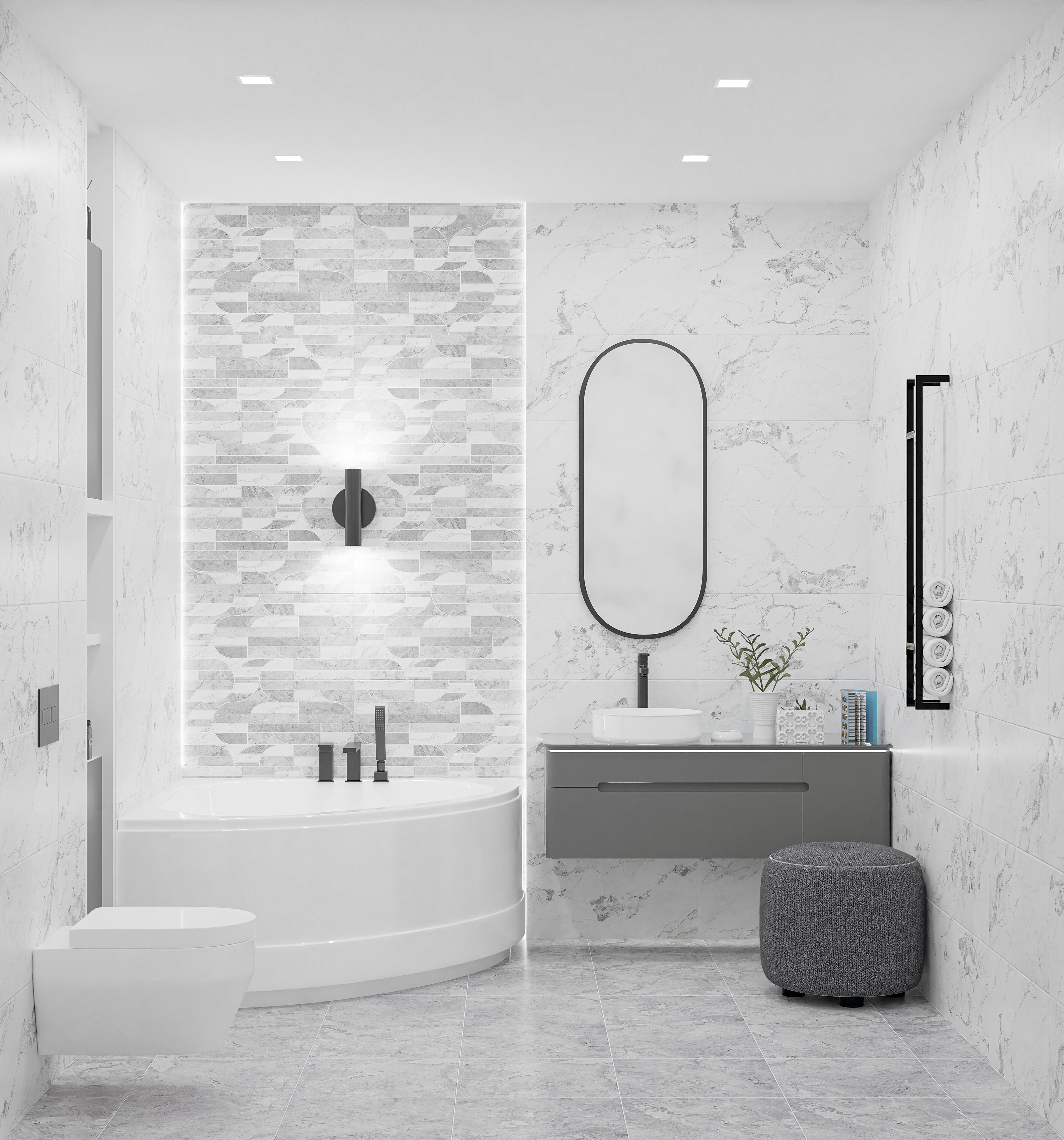 Изображение товара Плитка Настенная Azori Saint Laurent белый 31,5Х63 см