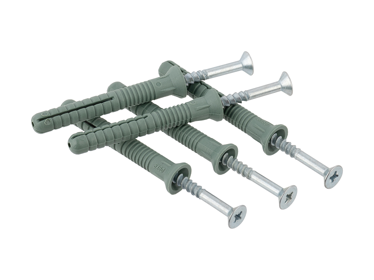 Изображение товара Дюбель-гвоздь КЭС 8х60 мм потайной 50 шт для надежного крепления