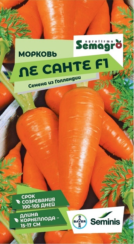 Изображение товара Семена моркови SEMINIS Ле Санте F1, 0,5 г - среднеранний гибрид