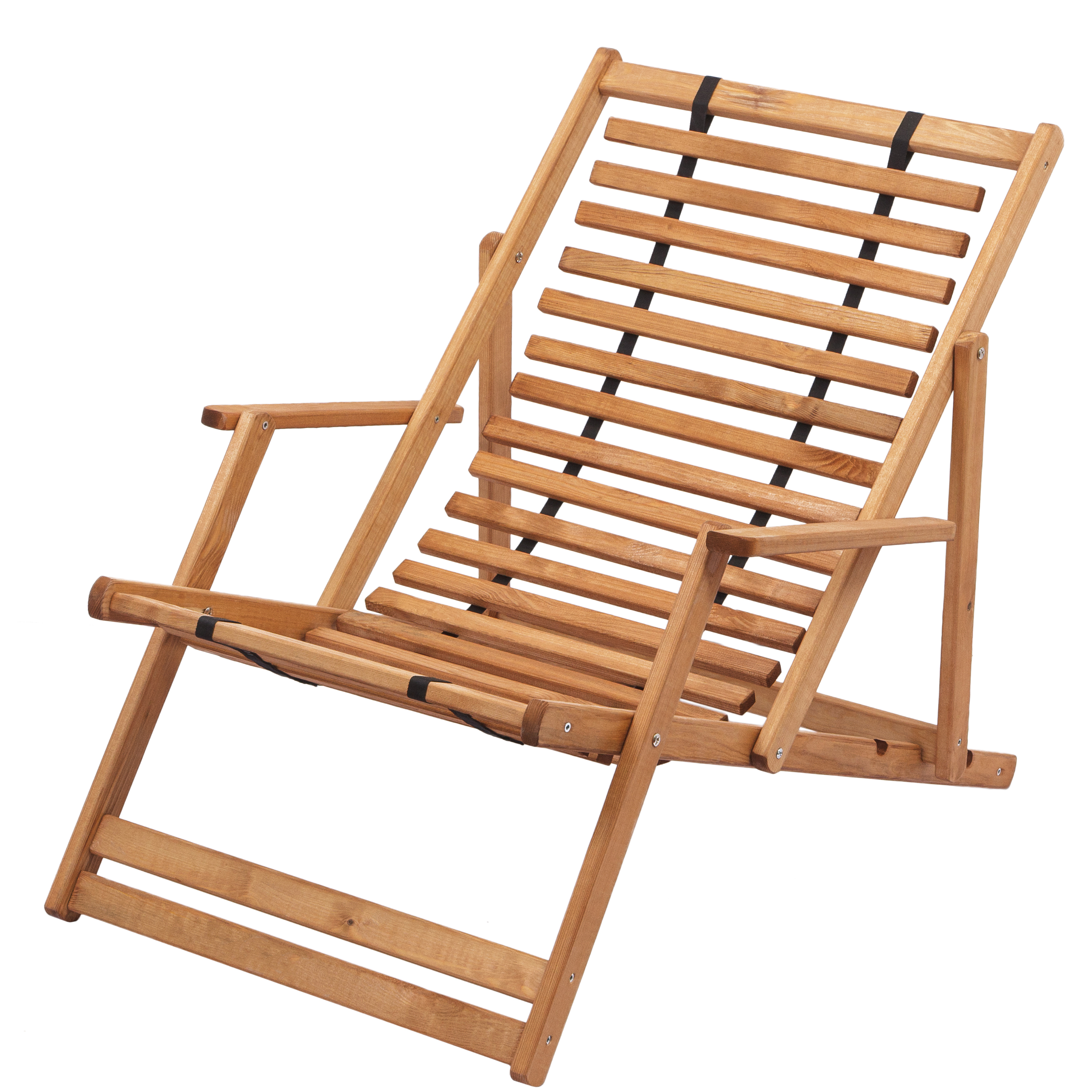 Изображение товара Кресло-шезлонг с подлокотниками DYATEL сиденье из дерева сосна (цвет дуб)