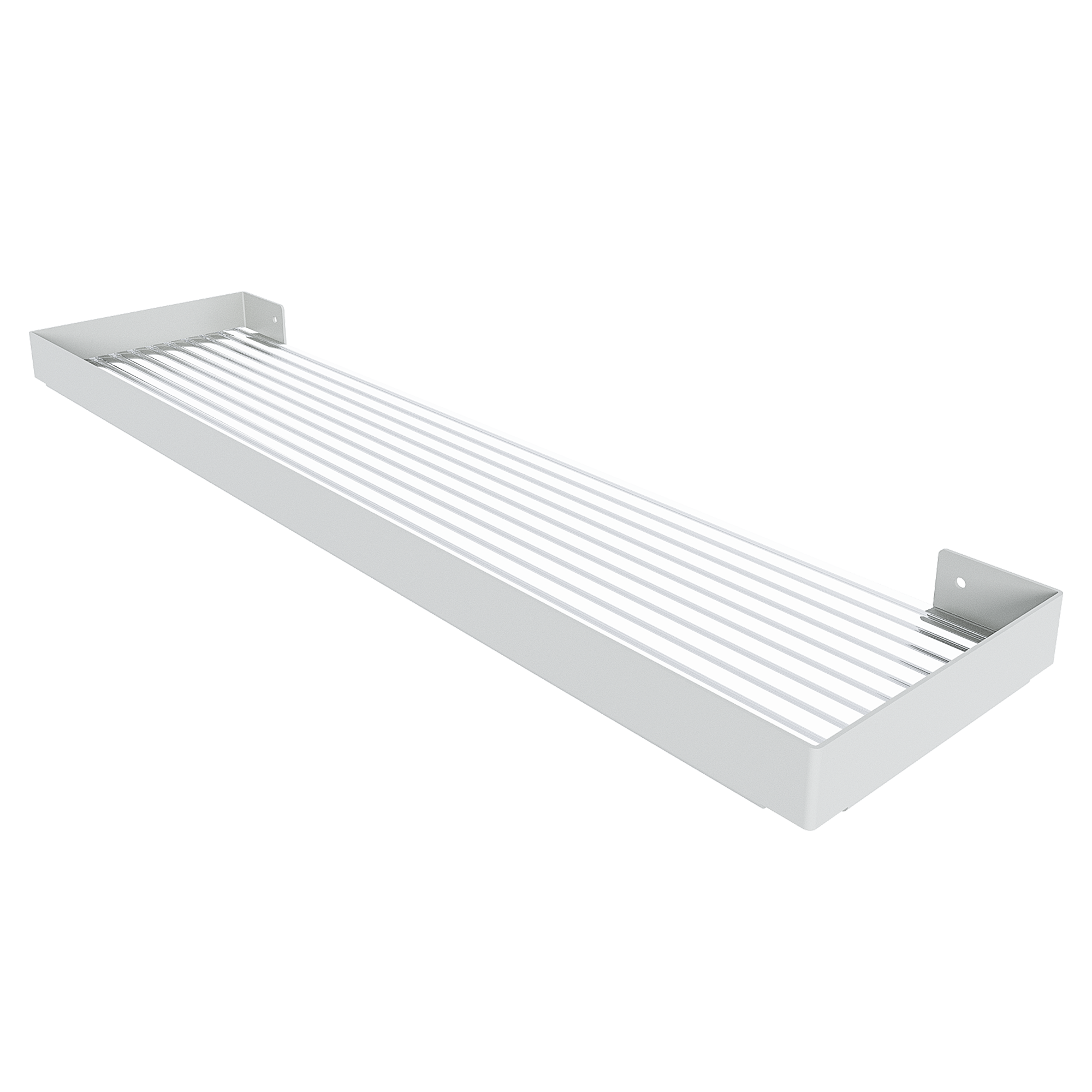 Изображение товара Полка для ванной комнаты Mart Лотос серый матовый 27х40х12 см