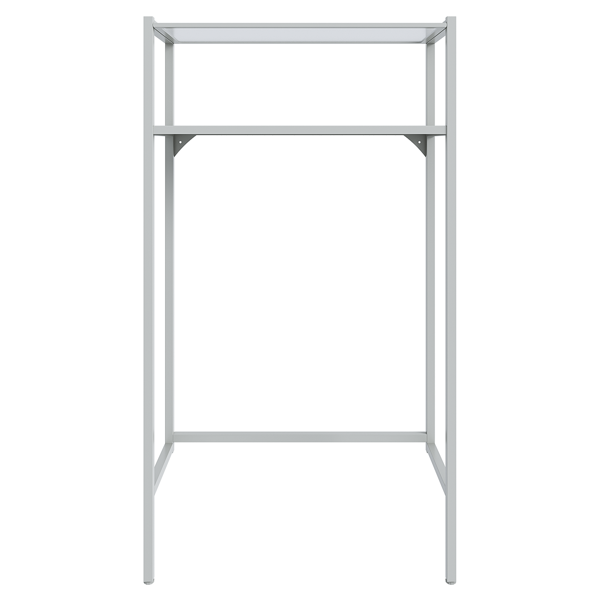 Изображение товара Стеллаж над стиральной машиной Mart Лотос металлический серый 121,5х67х29 см