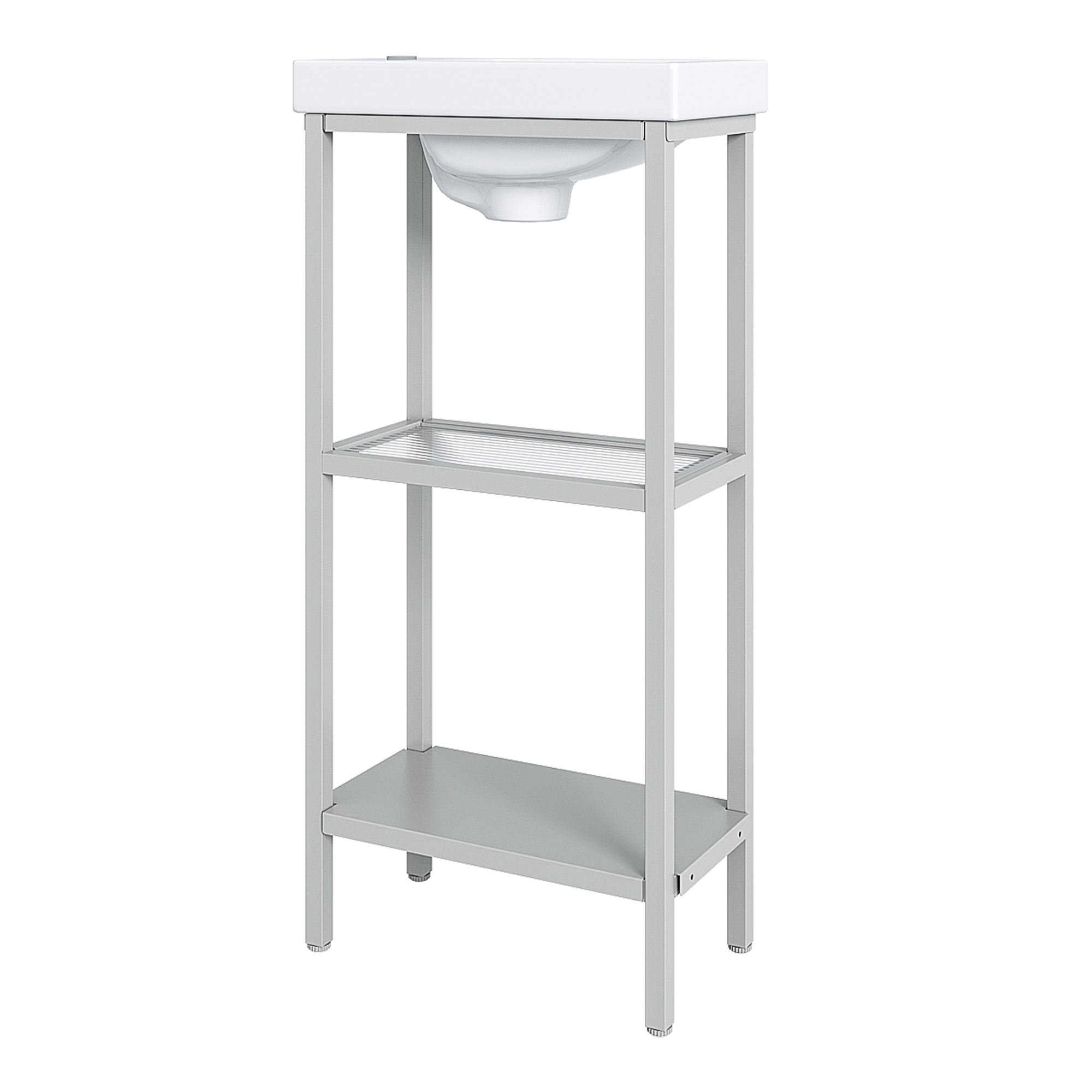 Изображение товара Тумба для раковины напольная Mart Лотос 38 см серая