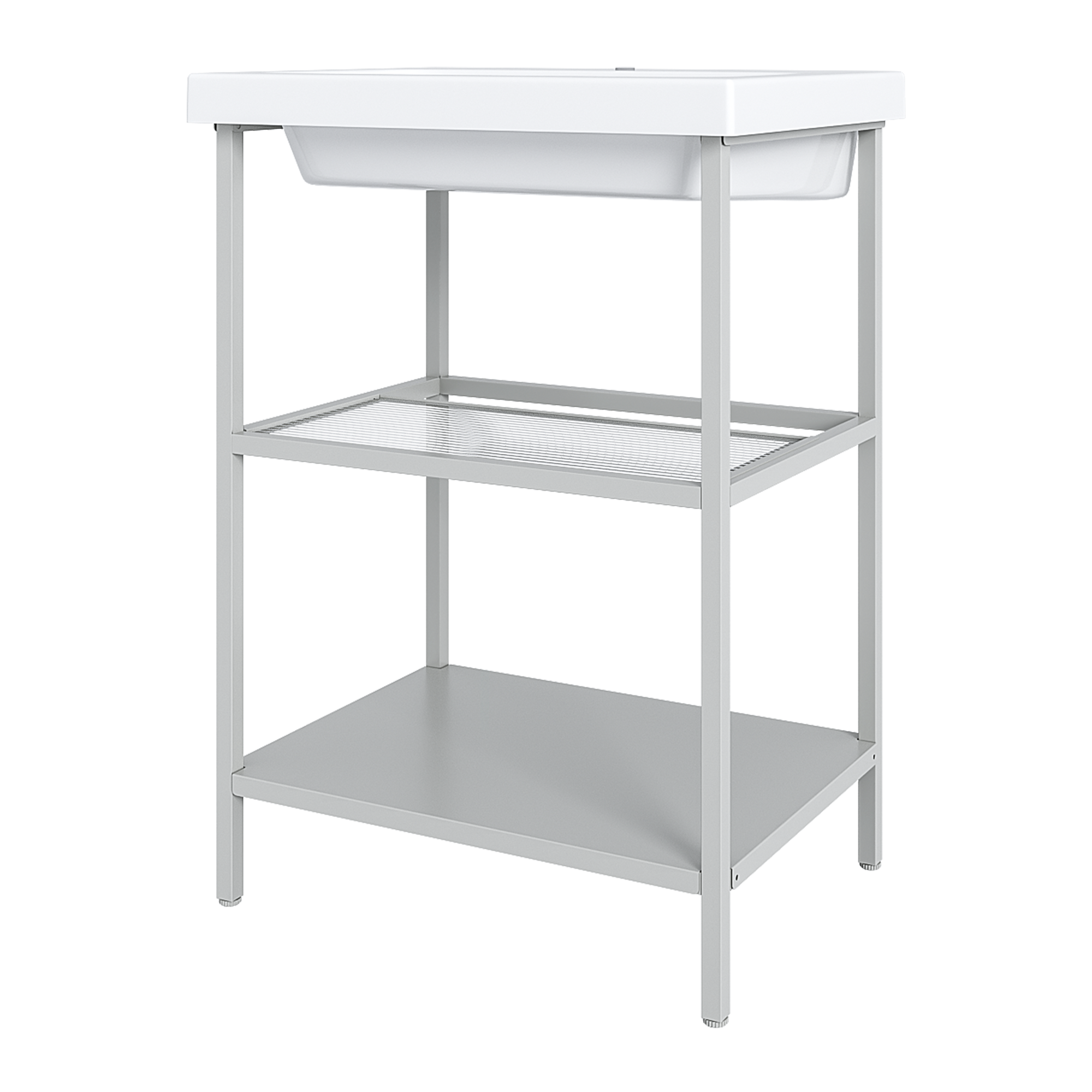 Изображение товара Тумба для раковины напольная Mart Лотос 46,5 см серая