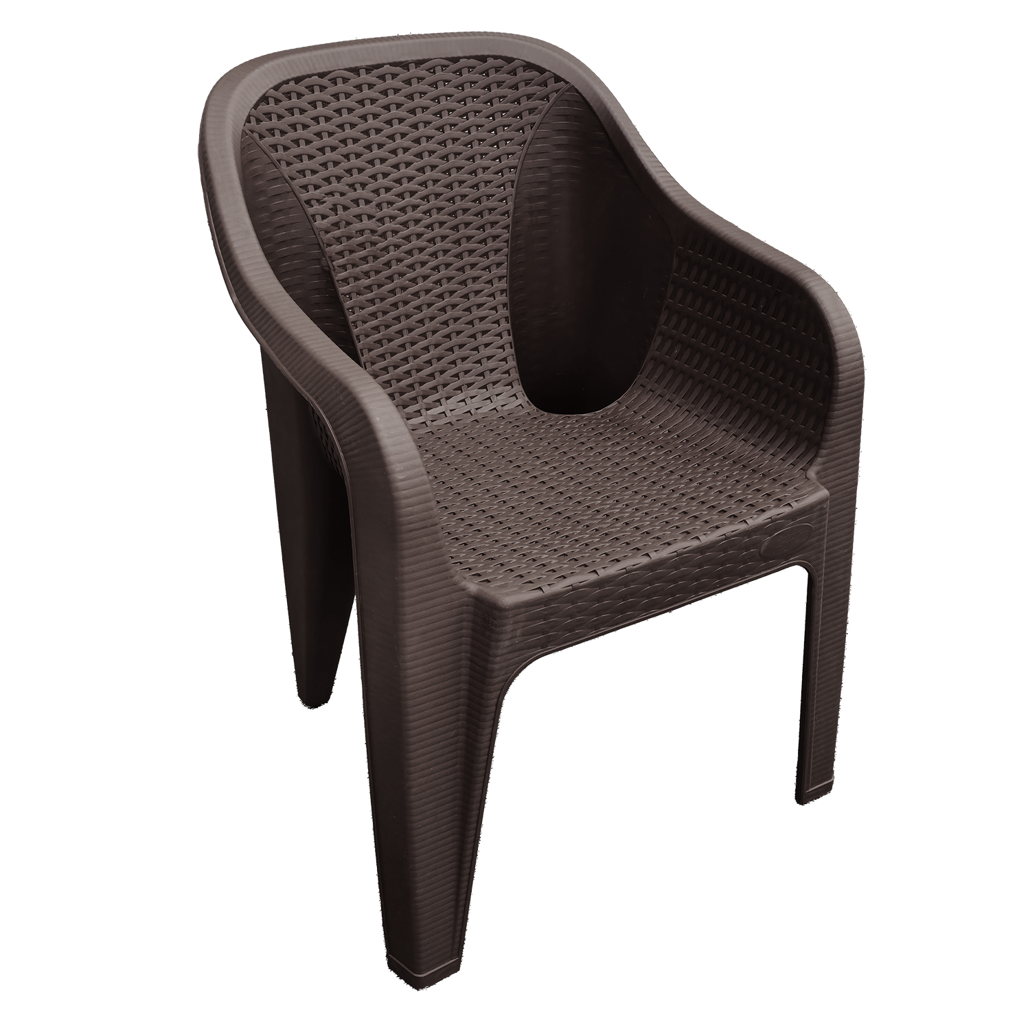 Изображение товара Кресло садовое HENIVER ROMA SPC-050 коричневое пластиковое 61x57x77 см