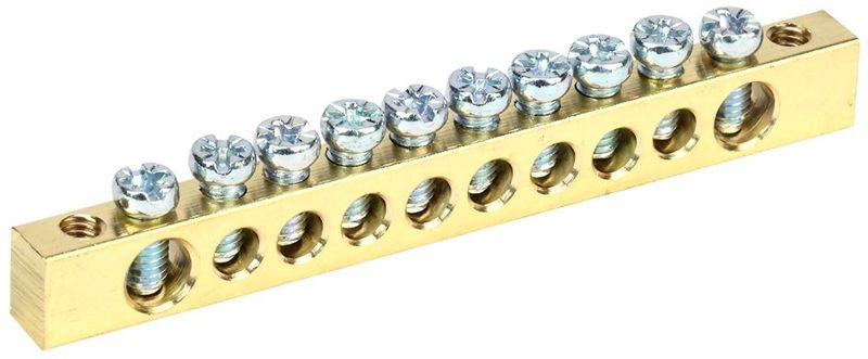 Изображение товара Шина PEN "земля-ноль" 6х9 мм 10/2 IEK