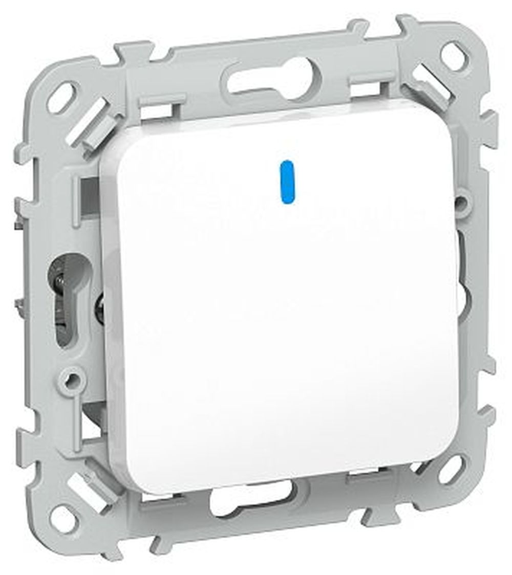 Изображение товара Выключатель 1-клавишный IEK FLITE с индикатором 10А ВС11-1-1-ФлБ белый