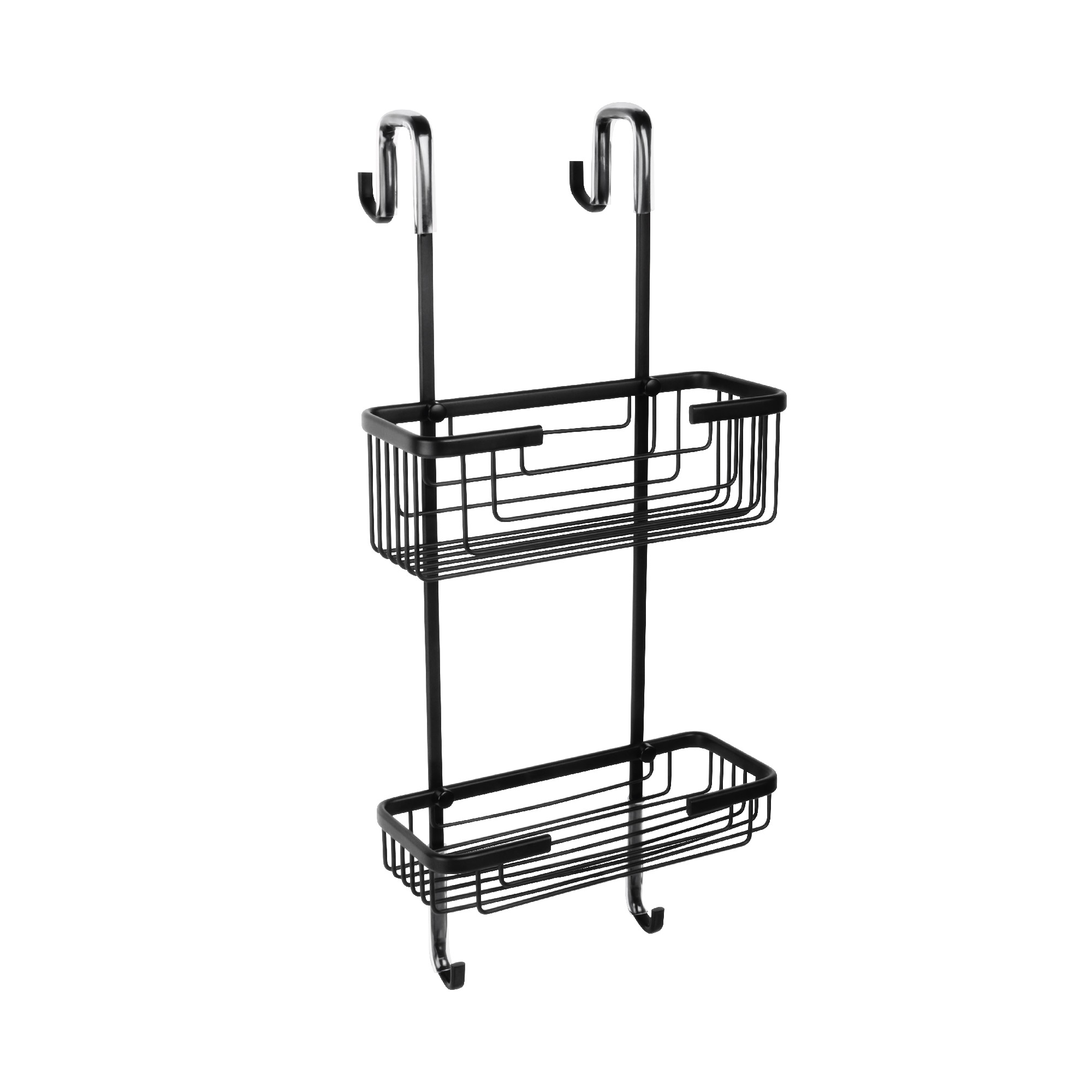 Изображение товара Полка для душевой кабины прямая двухэтажная латунь черная