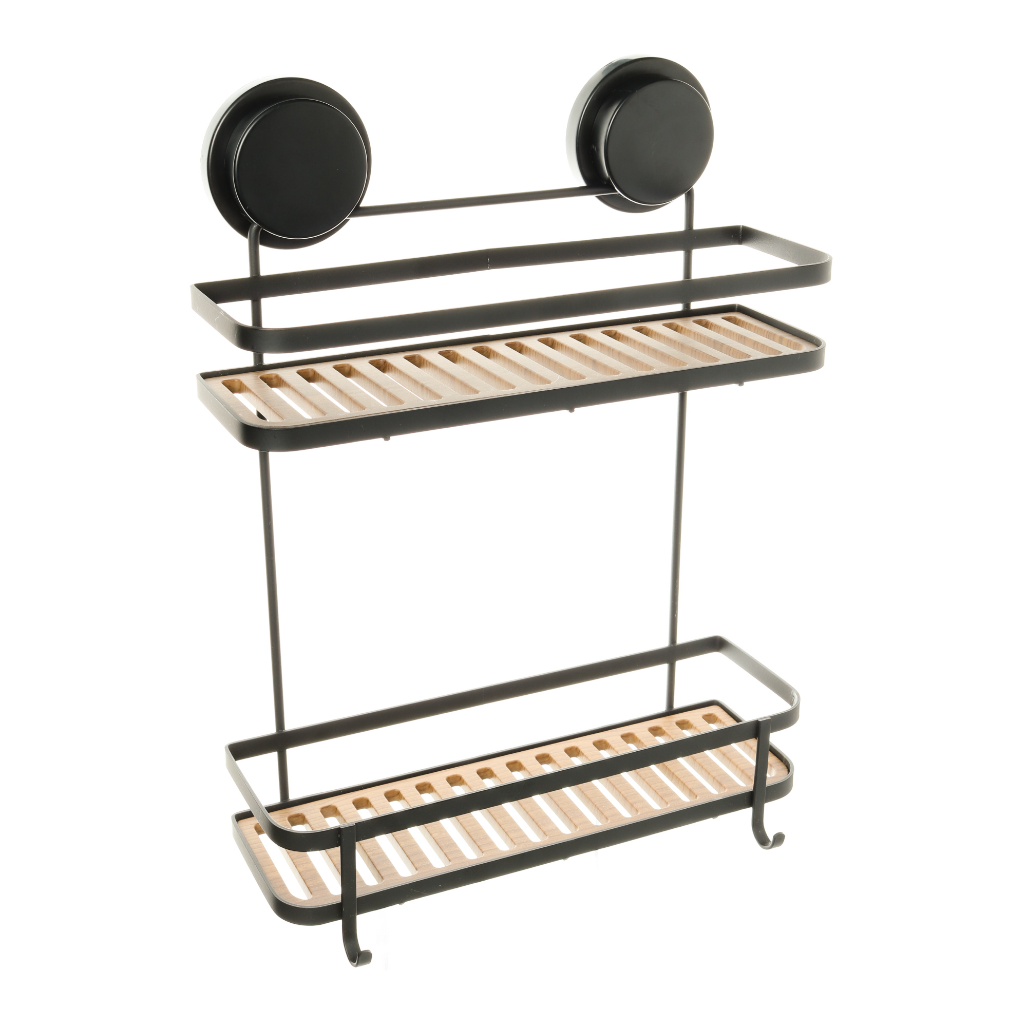 Изображение товара Полка прямая двухэтажная сталь черная